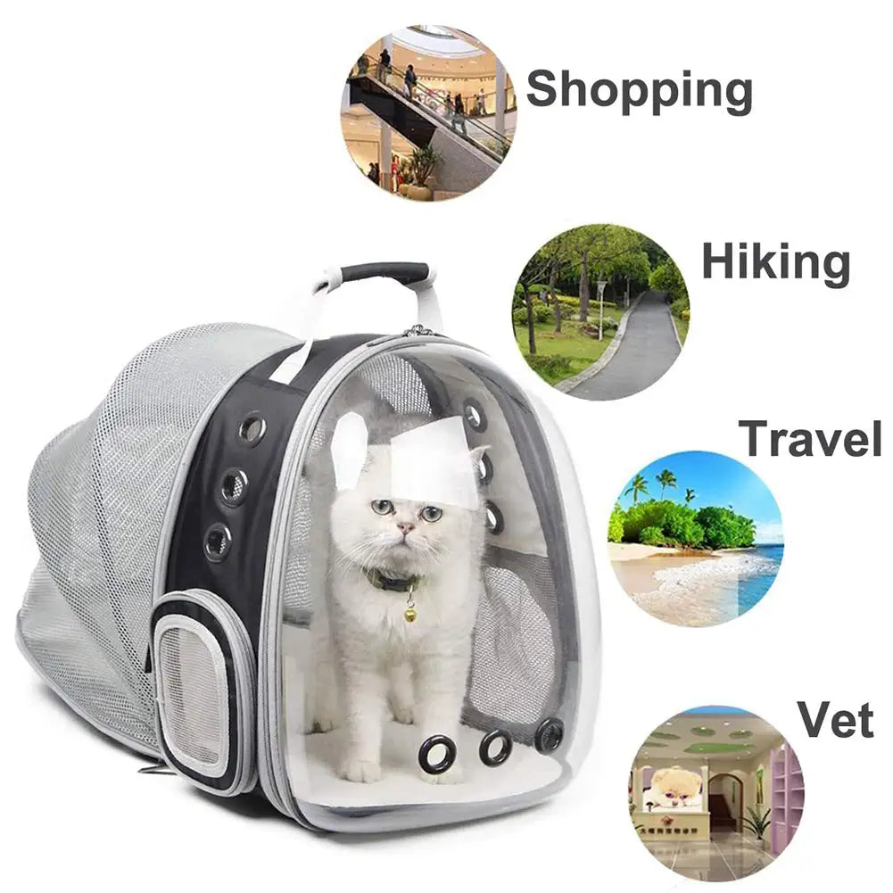 Cat Bag Expandable Cat Carrier Backpack Portable Pet Puppy Traveling Outdoor Backpack Transporter Conveyor Cats Bag Pet Supplie