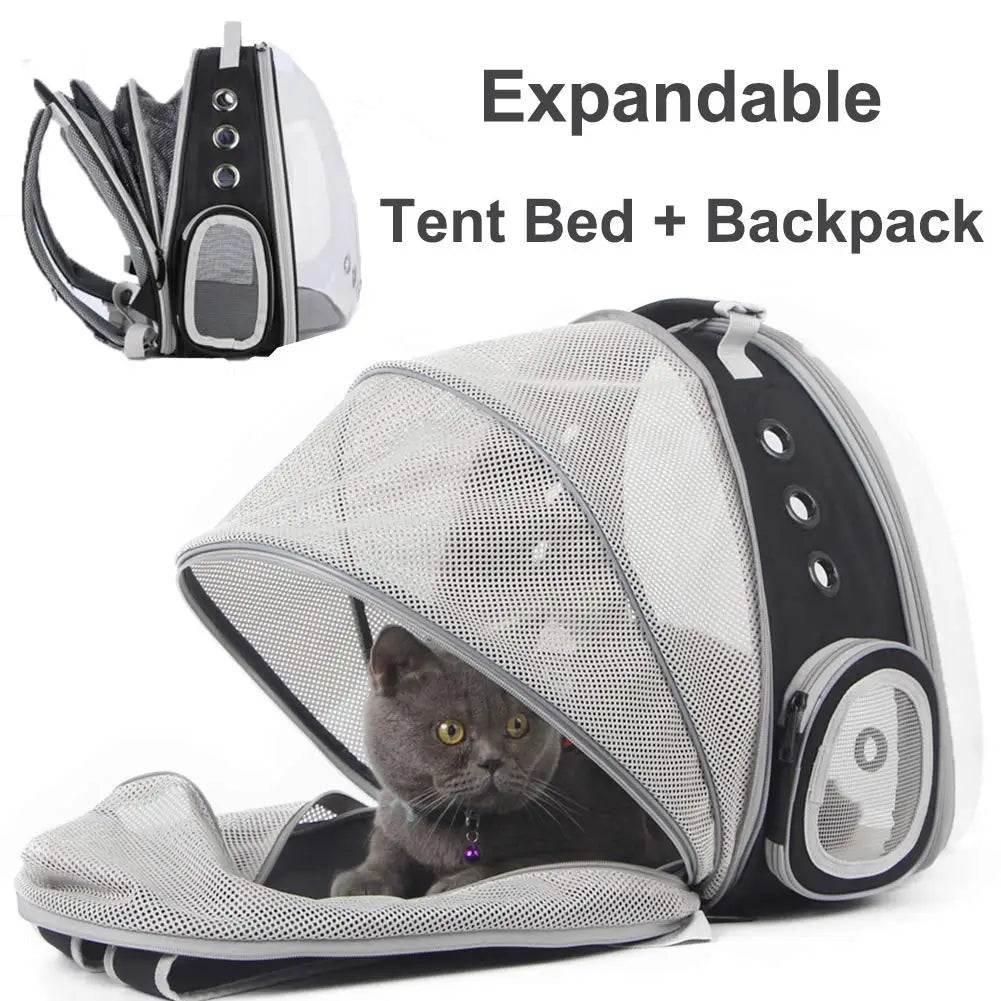 Cat Bag Expandable Cat Carrier Backpack Portable Pet Puppy Traveling Outdoor Backpack Transporter Conveyor Cats Bag Pet Supplie
