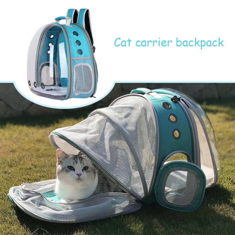 Cat Bag Expandable Cat Carrier Backpack Portable Pet Puppy Traveling Outdoor Backpack Transporter Conveyor Cats Bag Pet Supplie