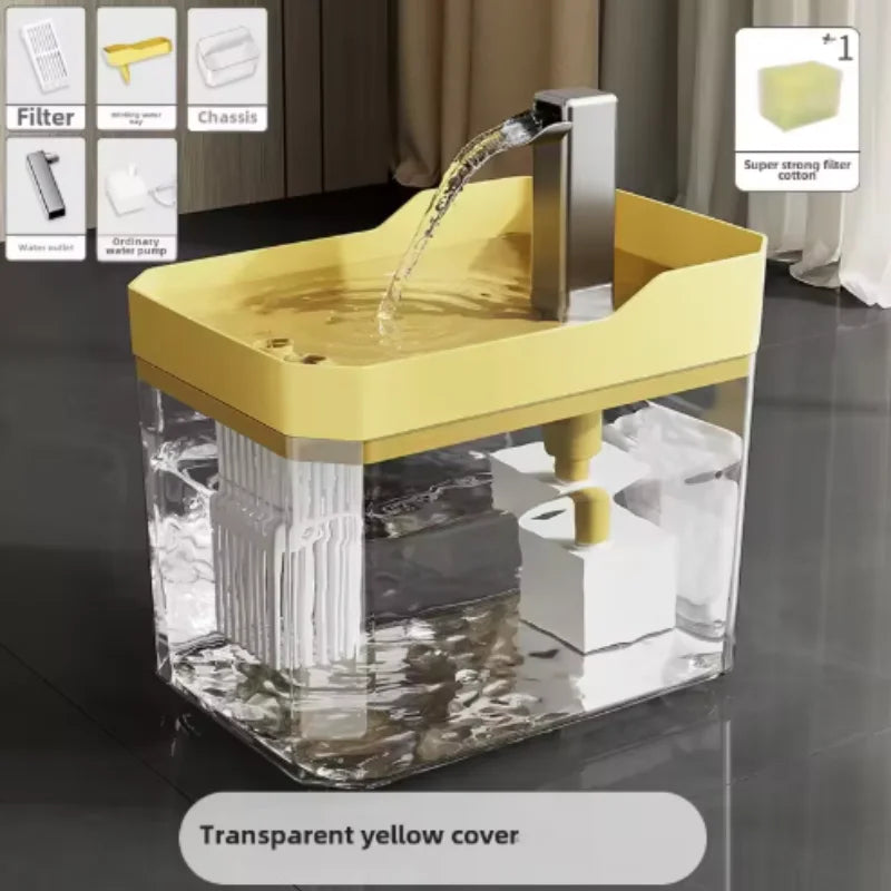 Cat Water Fountain: Automatic Pet Water Dispenser with Filters, Circulating and Flowing Water, Intelligent Design for Cats