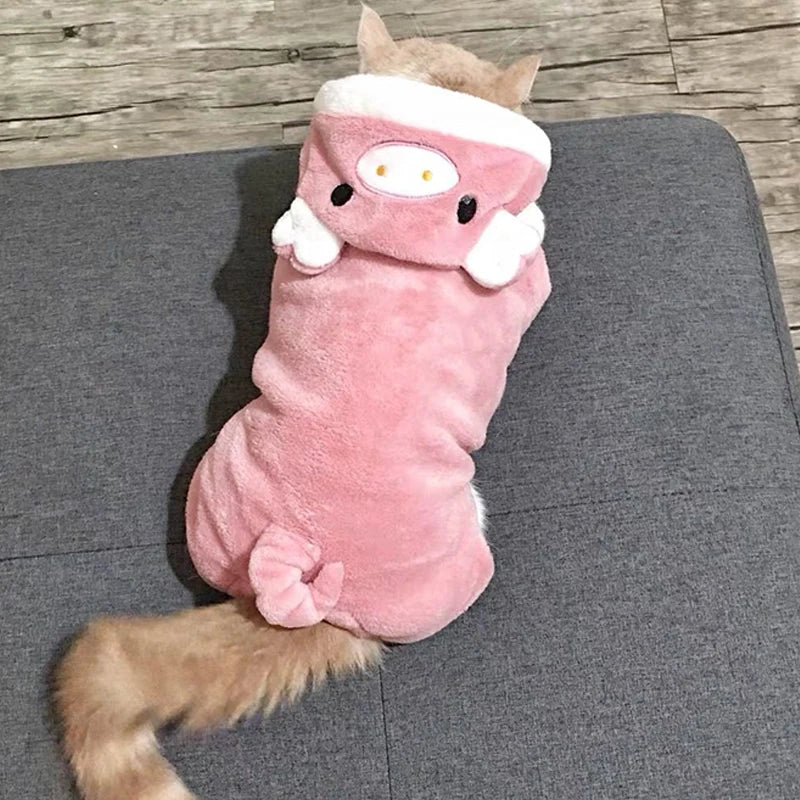 Pet Dog Clothes Soft Warm Fleece Dogs Jumpsuits Pet Clothing for Small Dogs Puppy Cats Hoodies Chihuahua Yorkshire Costume Coats