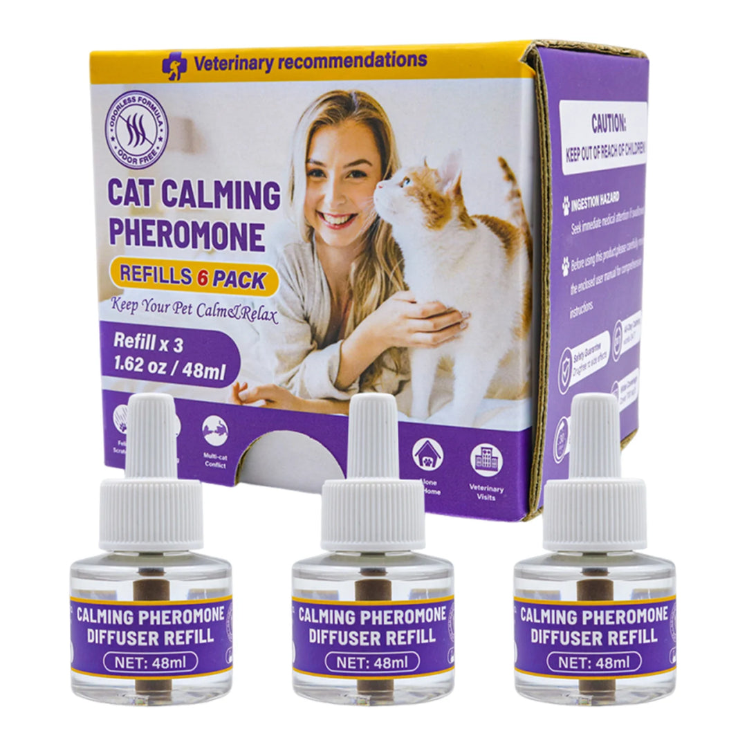 3/6pcs Pet Calming Diffuser, 3 In1 Pet Pheromones, Pheromones For Pet Relief Stress Anxiety Reduce Aggression Barking, 48ml