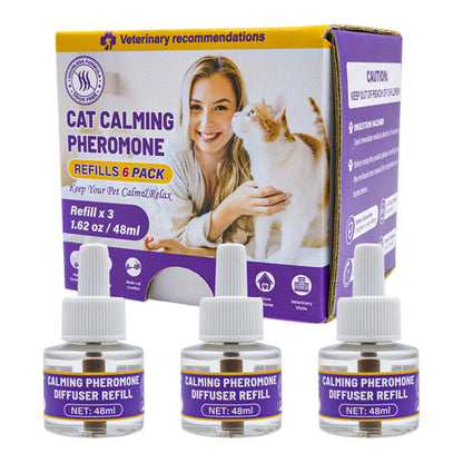 3/6pcs Pet Calming Diffuser, 3 In1 Pet Pheromones, Pheromones For Pet Relief Stress Anxiety Reduce Aggression Barking, 48ml