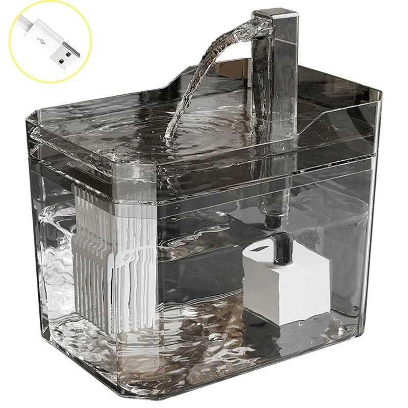 Cat Water Fountain: Automatic Pet Water Dispenser with Filters, Circulating and Flowing Water, Intelligent Design for Cats