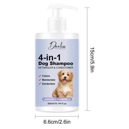 Pet shampoo, cat and dog shampoo, pet cleaning, pet odor removal hair protection, making hair softer, preventing pet hair loss