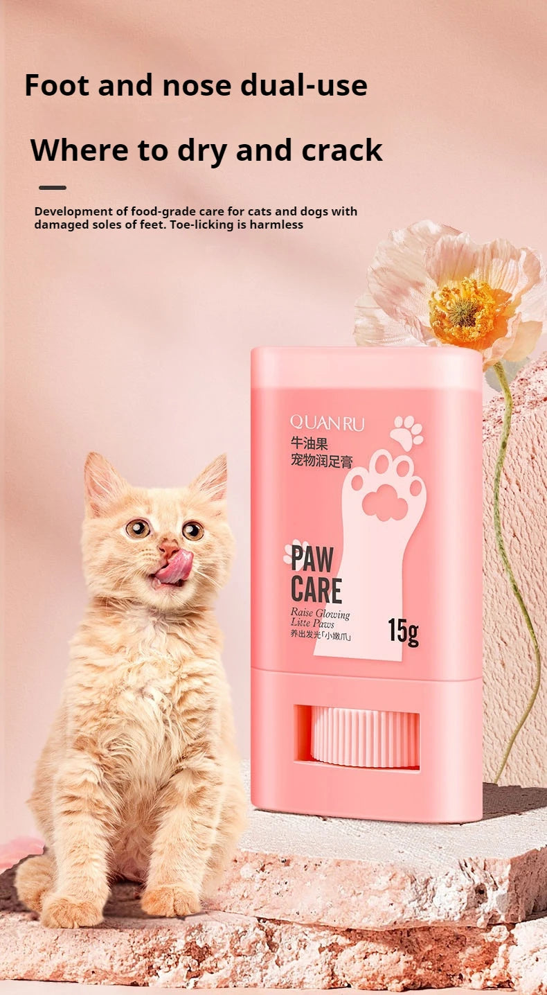 Pet paw care cream, rich in natural plant ingredients, gentle moisturizing, alcohol free, pet care moisturizing cream