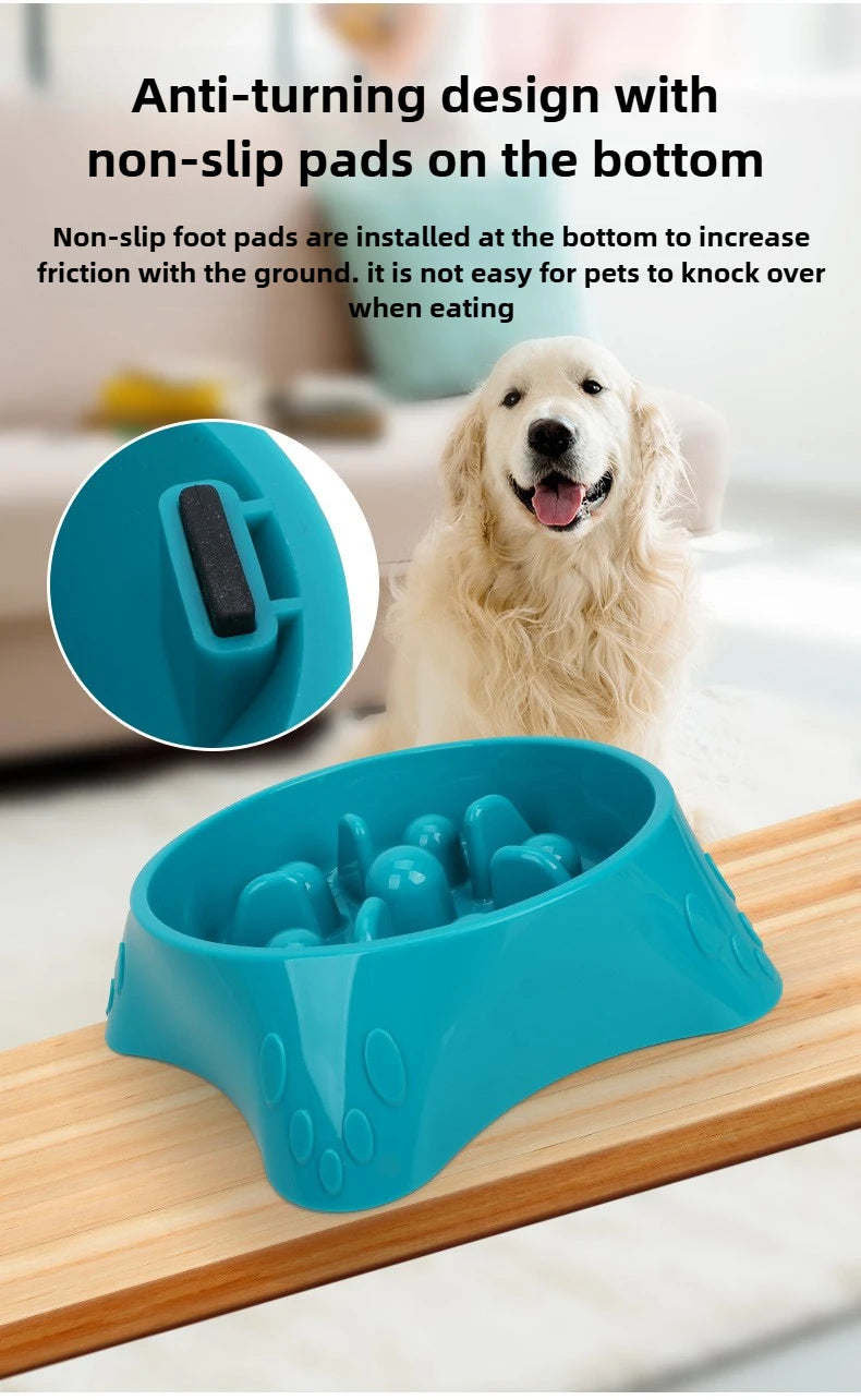 Dog Slow Feeder Slow Food Bowl  Anti-Choking Anti-tipping Delay eating Anti-slip pet food bowl easy to clean Slow down eating