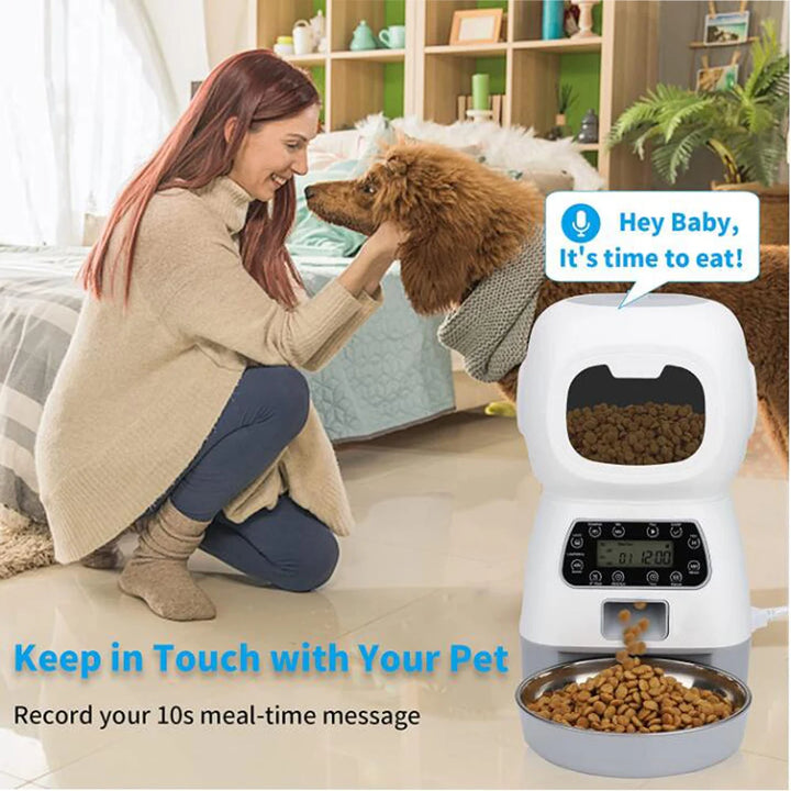 3.5L Automatic Pet Feeder Smart Food Dispenser for Cats Dogs Timer Stainless Steel Bowl Auto Cat Dogs WIFI Feeding Pet Supplies
