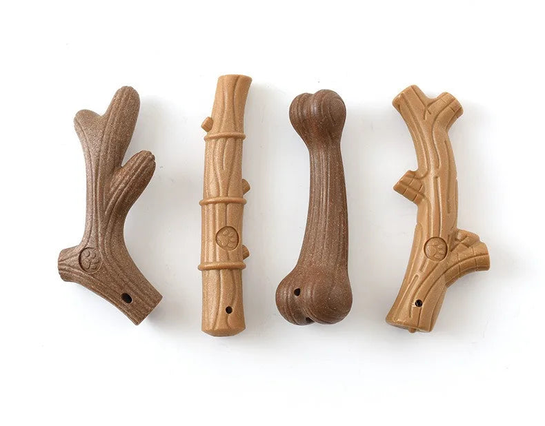 Pet Dog Chew Toys Teeth Clean Stick Interesting Pine Wood Cute Bone Shape Durable Bite Puppy Interactive Toy Pet Supplies