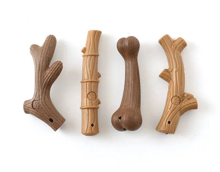 Pet Dog Chew Toys Teeth Clean Stick Interesting Pine Wood Cute Bone Shape Durable Bite Puppy Interactive Toy Pet Supplies