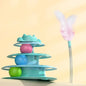 Cat Toys for Self-Entertainment: Interactive Turntable, Teaser Wand, Balls - Anti-Boredom for Kittens & Adult Cats,