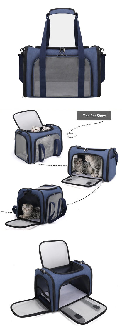 Pet Carriers Backpack Portable Breathable Foldable Shoulder Bag Cat Dog Carrier Bags Outgoing Travel Pets Handbag Transport Bag