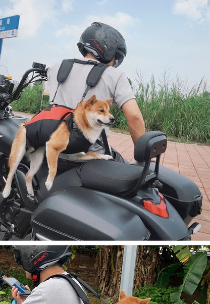 Pet Travel Backpack Shoulder Carrier Outdoor Hiking Walk Durable Comfortable Oxford Fabric Dog Carrying Bag Strap Fixation Bag