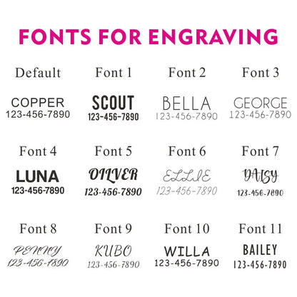 Free Engraving Personalized Dog Collars,Matching Leashes,Customized ID Name Contacts Muilti Design Adjustable Pet Collars