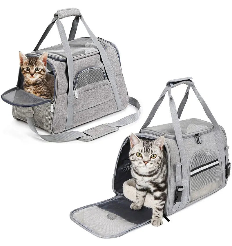 Cat Bags Portable Dog Carrier Bag Mesh Breathable Foldable Cats Carrier Bag Travel Breathable Transport Handbag Pet Travel Bags