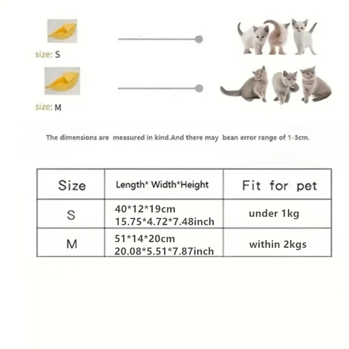 Banana Cat Bed House Funny Cute Cozy Cat Mat Beds Warm Durable Portable Pet Basket Kennel Dog Cushion Cat Supplies Multicolor