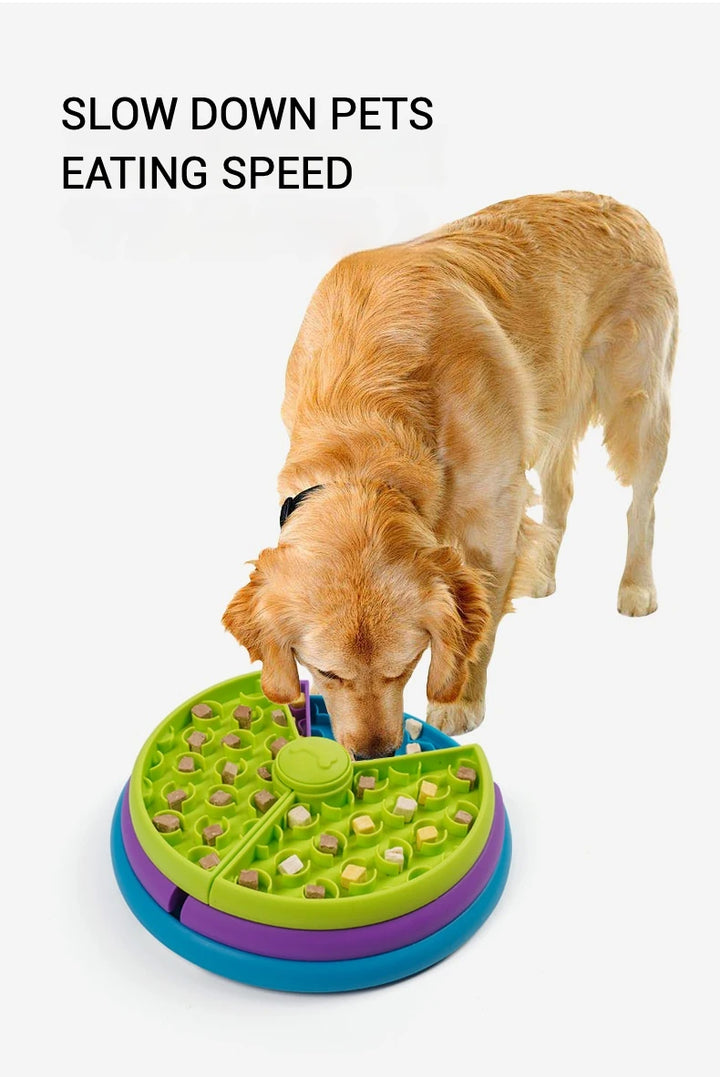 Pet Slow Feeding Bowl Pet Three-layer Slow Food Bowl Puzzle Rotating Feeder Dog Interactive Feeding Bowl Pet Supplies