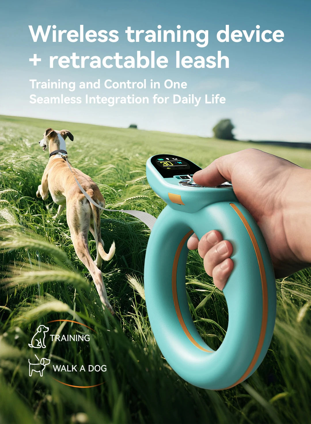 Dog Leashes Suitable for Dogs of All Sizes with Dog Training E-collar Remote Control and Automatic Training Leashes