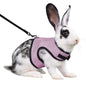 Harness with Leash Set for Rabbits Breathable Pet Vest for Rabbit Ferrets Guinea Pig Squirrel Adjustable Soft Small Pet Harness