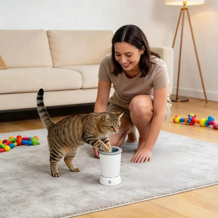 Paw Cleaner Massager Automatic Cleaner Portable Dog Paw Washer Electric Massager USB Rechargeable for Small To Medium Dogs Cats
