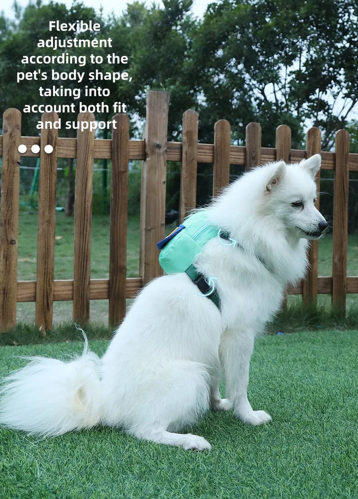 Pet Travel Traction Backpack Dog Bag Snack Toy Garbage Bag Free Hands Cat and Dog Supplies Outgoing Equipment Собака