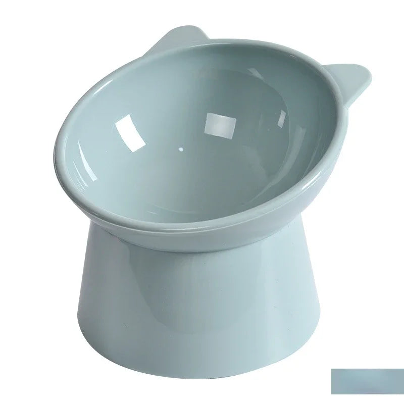 Pet Bowl Large Capacity Cats Bowls Oblique Mouth Cute Cartoon Cat Shape Cat Dog Food Dispenser Pet Feeder Pets Supplies