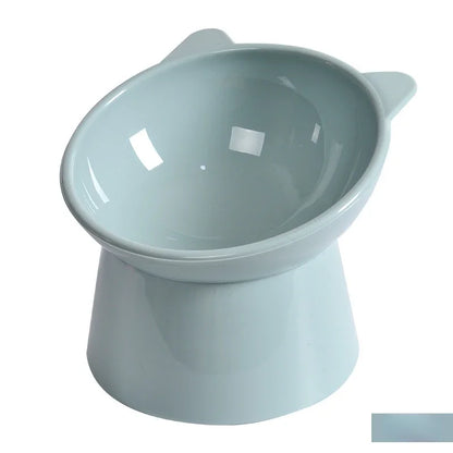 Pet Bowl Large Capacity Cats Bowls Oblique Mouth Cute Cartoon Cat Shape Cat Dog Food Dispenser Pet Feeder Pets Supplies