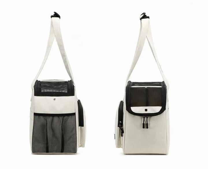 Pet carrier bag for cats and small dogs, portable handbag for outings, large-capacity pet carrier for puppies