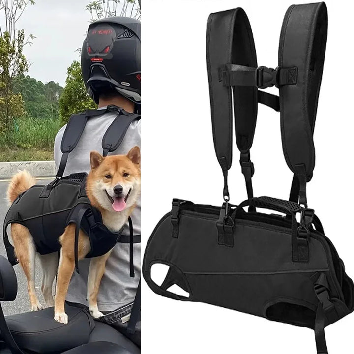Pet Travel Backpack Shoulder Carrier Outdoor Hiking Walk Durable Comfortable Oxford Fabric Dog Carrying Bag Strap Fixation Bag