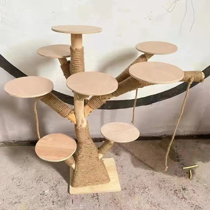 Nature Tree Cat Climbing Small Family Large Tree Cat Climbing Pet Tree House Indoor Habitat Pet Training Supplies Best GIft