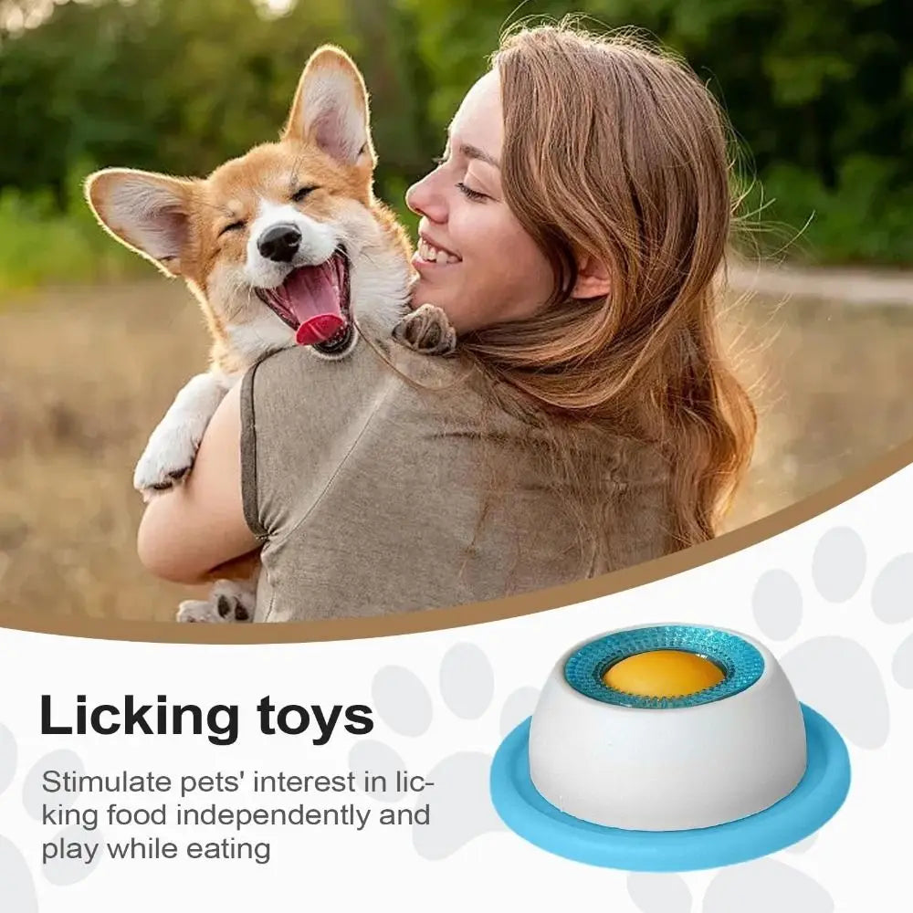 Funny Interactive Pet Lick Toys Training Promotes Dental Health Yogurt Licking Plate Self-Soothing Slow Feeder For Dogs Cats