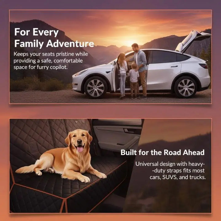[G] Pet Dog Cat Car Seat Cover Pet Car Seat Pet Car Carrier Cushion Waterproof Wear Resistant Rear Seat Portable Pet Supplies