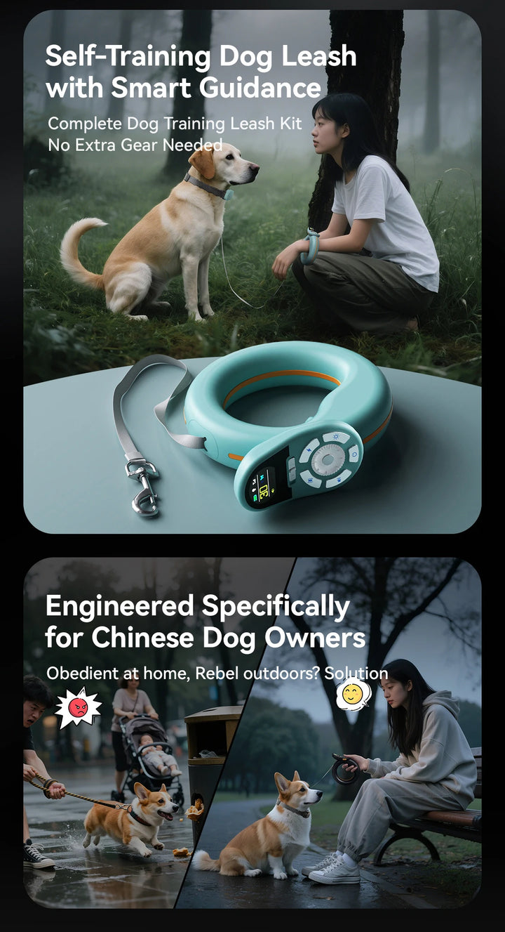 Dog Leashes Suitable for Dogs of All Sizes with Dog Training E-collar Remote Control and Automatic Training Leashes