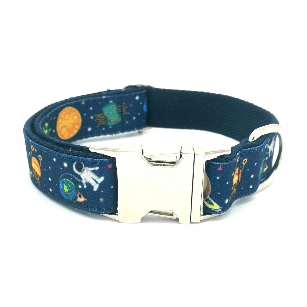 Free Engraving Personalized Dog Collars,Matching Leashes,Customized ID Name Contacts Muilti Design Adjustable Pet Collars