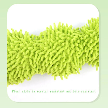 Cat plush toy pet amusing cat to relieve boredom interactive scratch-resistant and bite-resistant green animal toy
