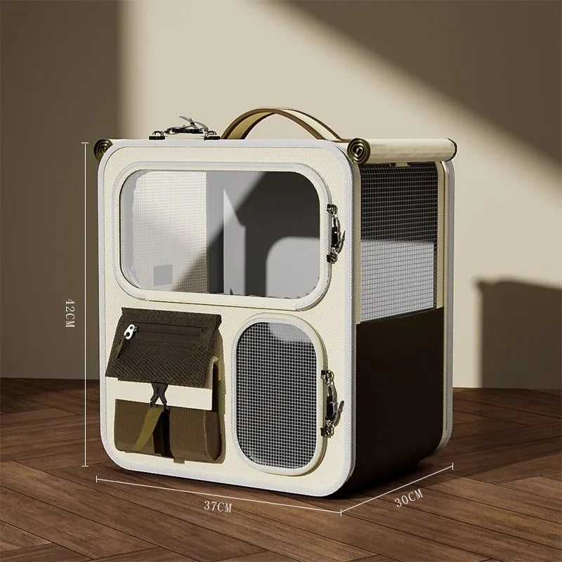 Rolling Cat Carrier with Wheels for Large Cats Small Dogs Up To 10kg  Ideal for Travel Walking and Camping Cat Handbag Dog Bag