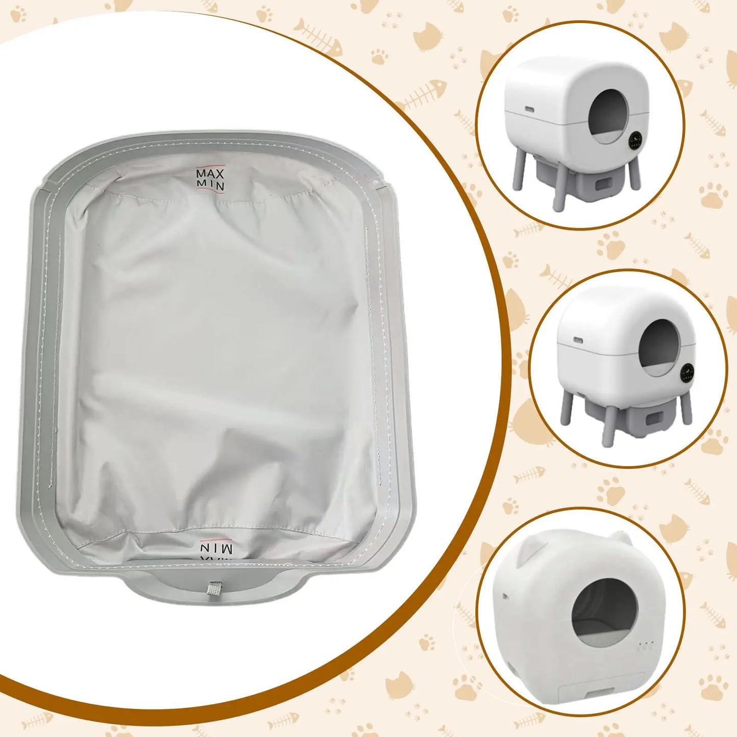 Cat Litter Box Liner Tray Easy Maintenance Practical Cat Litter Accessory Inner Mat Removable Liner Pet Cleaning Supplies