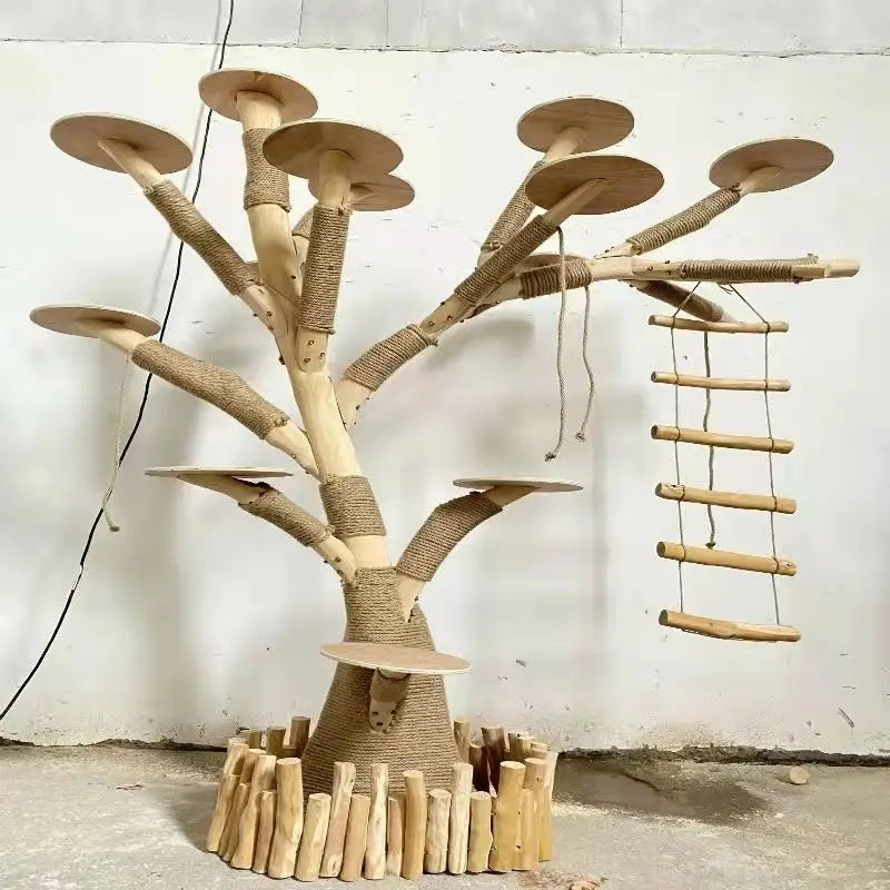 Nature Tree Cat Climbing Small Family Large Tree Cat Climbing Pet Tree House Indoor Habitat Pet Training Supplies Best GIft