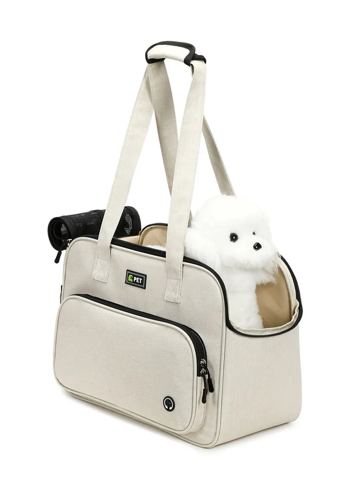 Pet carrier bag for cats and small dogs, portable handbag for outings, large-capacity pet carrier for puppies