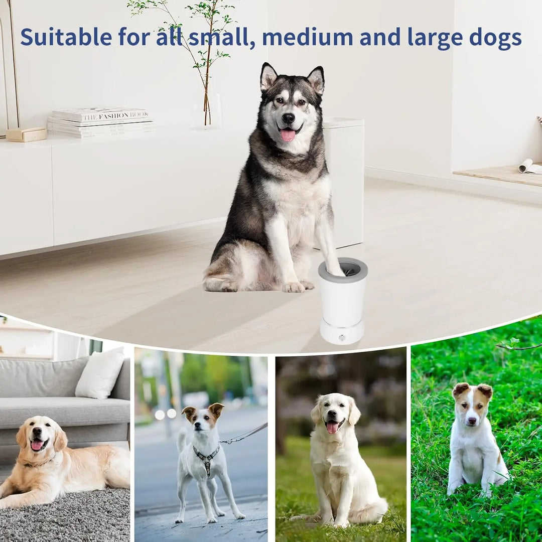 Paw Cleaner Massager Automatic Cleaner Portable Dog Paw Washer Electric Massager USB Rechargeable for Small To Medium Dogs Cats