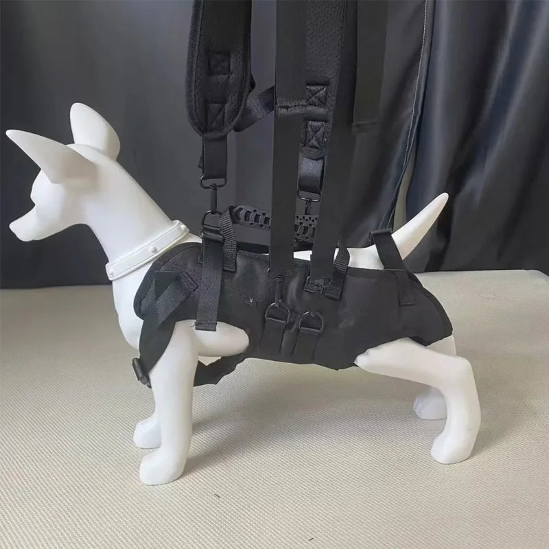 Pet Travel Backpack Shoulder Carrier Outdoor Hiking Walk Durable Comfortable Oxford Fabric Dog Carrying Bag Strap Fixation Bag