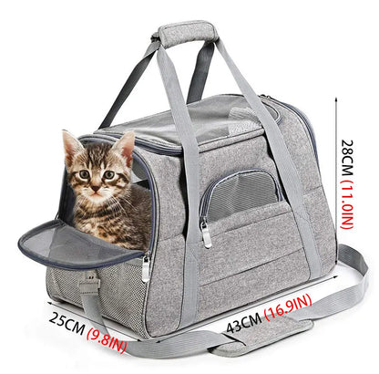 Cat Bags Portable Dog Carrier Bag Mesh Breathable Foldable Cats Carrier Bag Travel Breathable Transport Handbag Pet Travel Bags