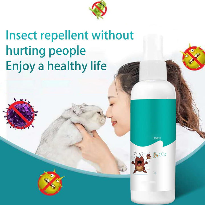 100ml Natural Care Flea and Tick Spray for Dogs and Cats Flea Treatment for Indoor Outdoor Dogs and Cats Flea Killer