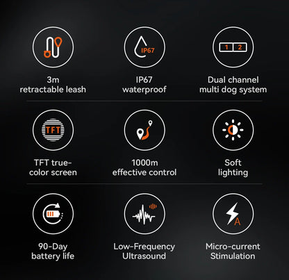 Dog Leashes Suitable for Dogs of All Sizes with Dog Training E-collar Remote Control and Automatic Training Leashes