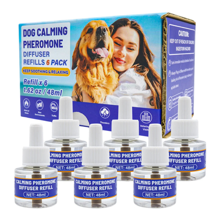 3/6pcs Pet Calming Diffuser, 3 In1 Pet Pheromones, Pheromones For Pet Relief Stress Anxiety Reduce Aggression Barking, 48ml