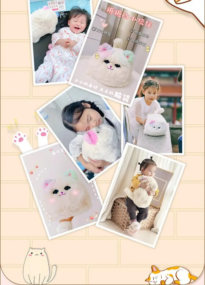Cute Plush Toys Simulation Cat Dog Interactive Kids Huggy Pets Speak Electronic Accompanied Toy Children Gifts Birthday Awards