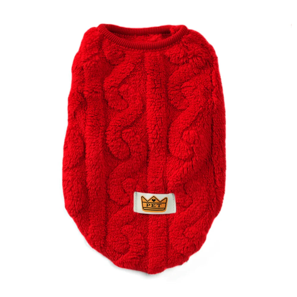 Fleece Warm Dog Cloth Sleeveless Soft Cozy Plush Vest Puppy Winter Overall for Small Medium Pet Sweatshirt  for Dog and Cat