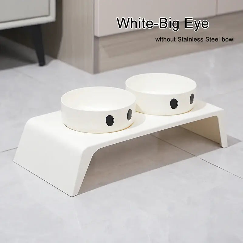 Elevated Pet Dog Feeder Bowls Raised Stand with Double Stainless Steel Food Water Bowls For Small Medium Large Dogs Cats
