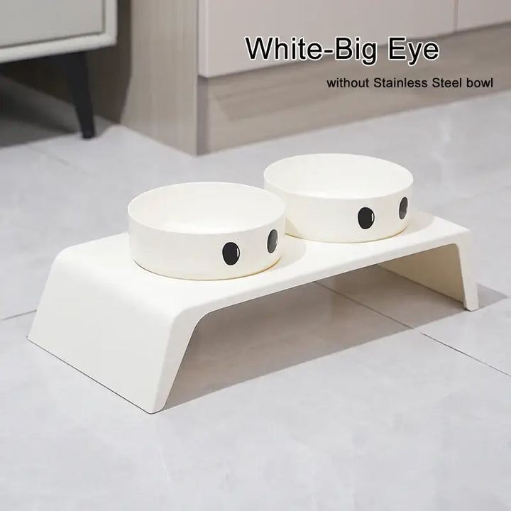 Elevated Pet Dog Feeder Bowls Raised Stand with Double Stainless Steel Food Water Bowls For Small Medium Large Dogs Cats