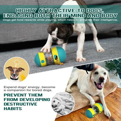 Dog Interactive Toys Adjustable Slow Feeder Food Treat Dispensing Toy for Dogs IQ Training Rolling Ball Puzzle Toy Pet Supplies